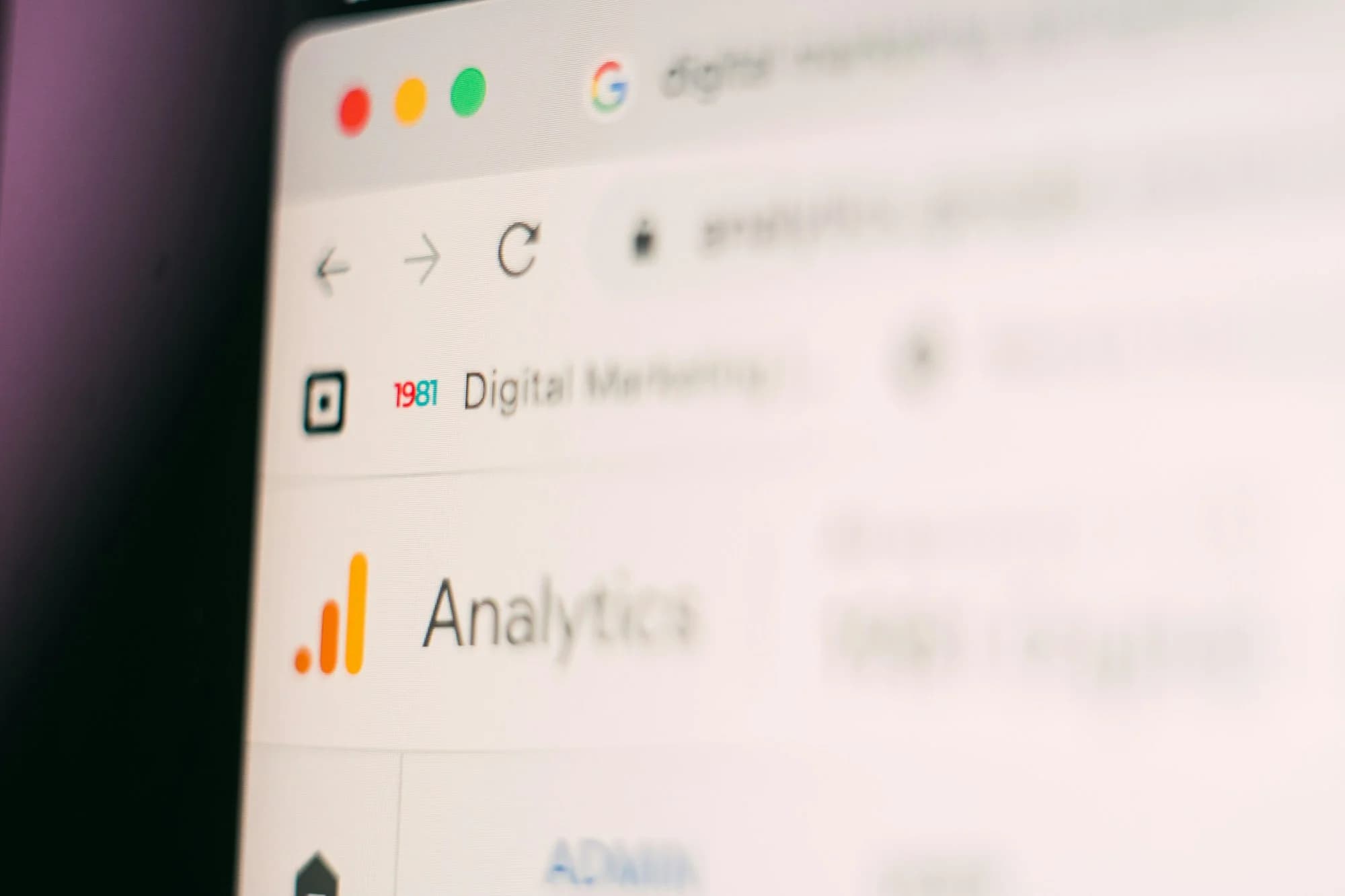 Google Analytics open in a browser tab