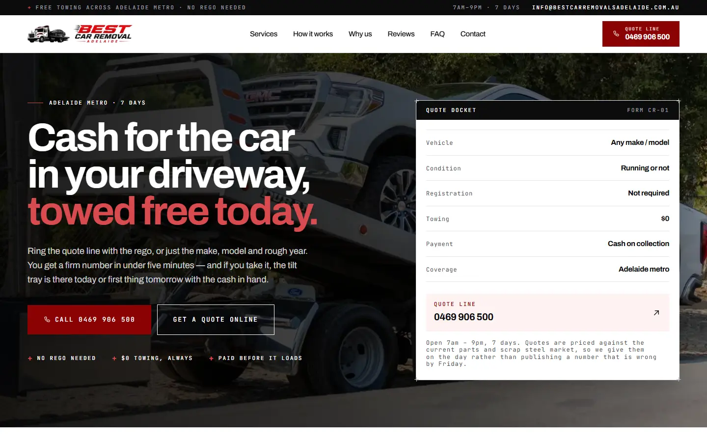 Best Car Removals Adelaide homepage