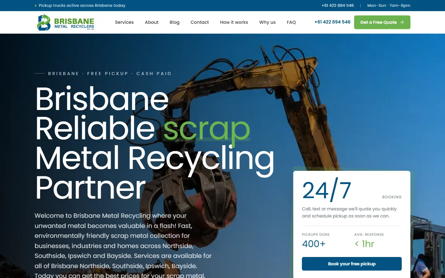 Brisbane Metal Recyclers homepage